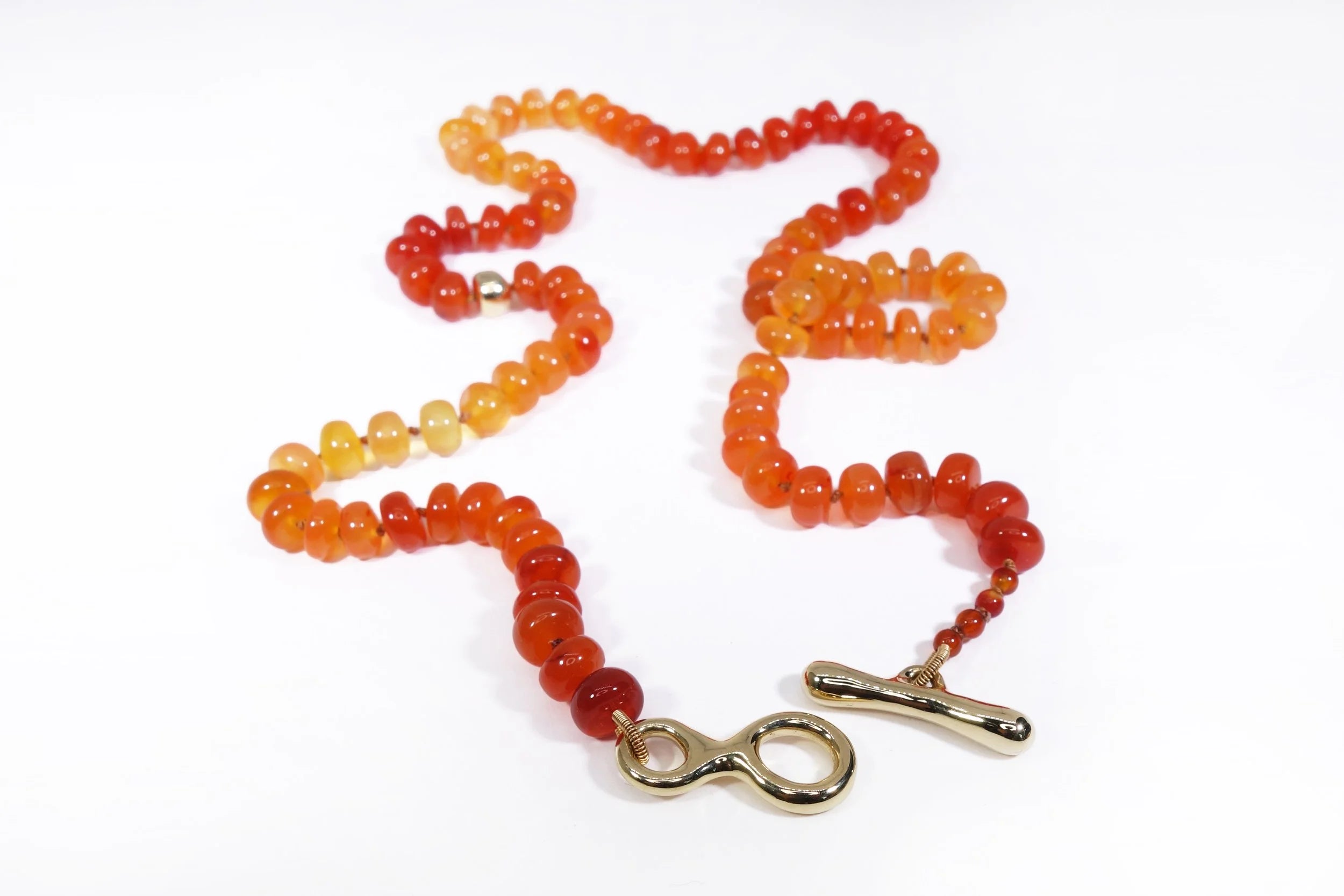 Talisman Fine Jewelry Prayer Necklace in Carnelian in Carnelian & 14k Recycled Gold