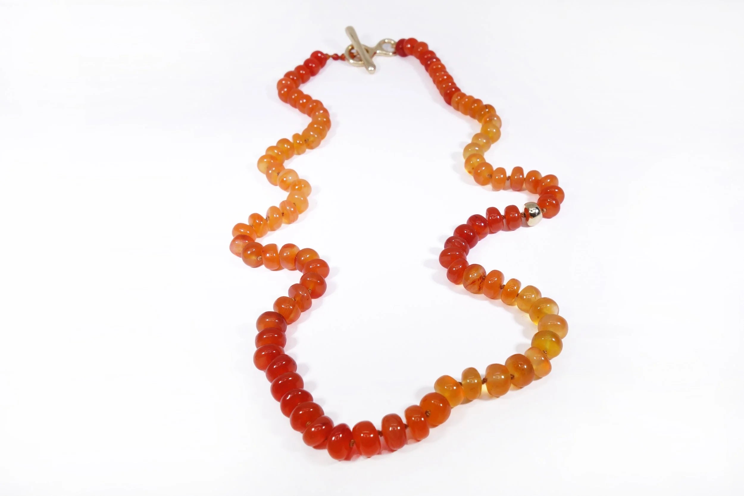 Talisman Fine Jewelry Prayer Necklace in Carnelian in Carnelian & 14k Recycled Gold