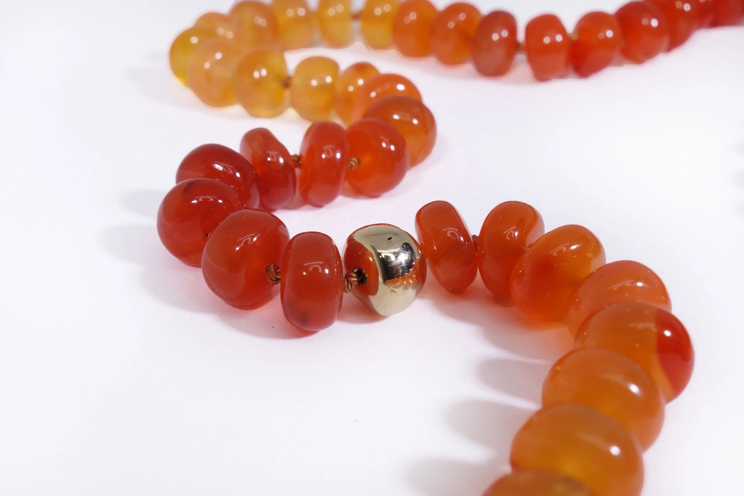 Talisman Fine Jewelry Prayer Necklace in Carnelian in Carnelian & 14k Recycled Gold