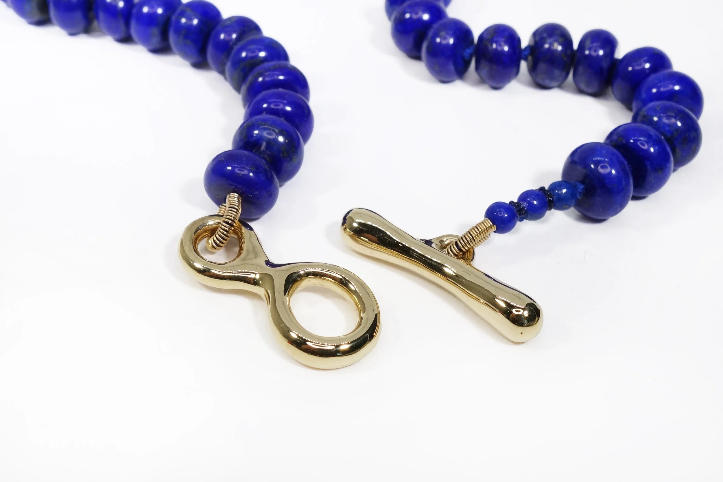 Talisman Fine Jewelry Prayer Necklace in Lapis in Lapis Lazuli & 14k Recycled Gold