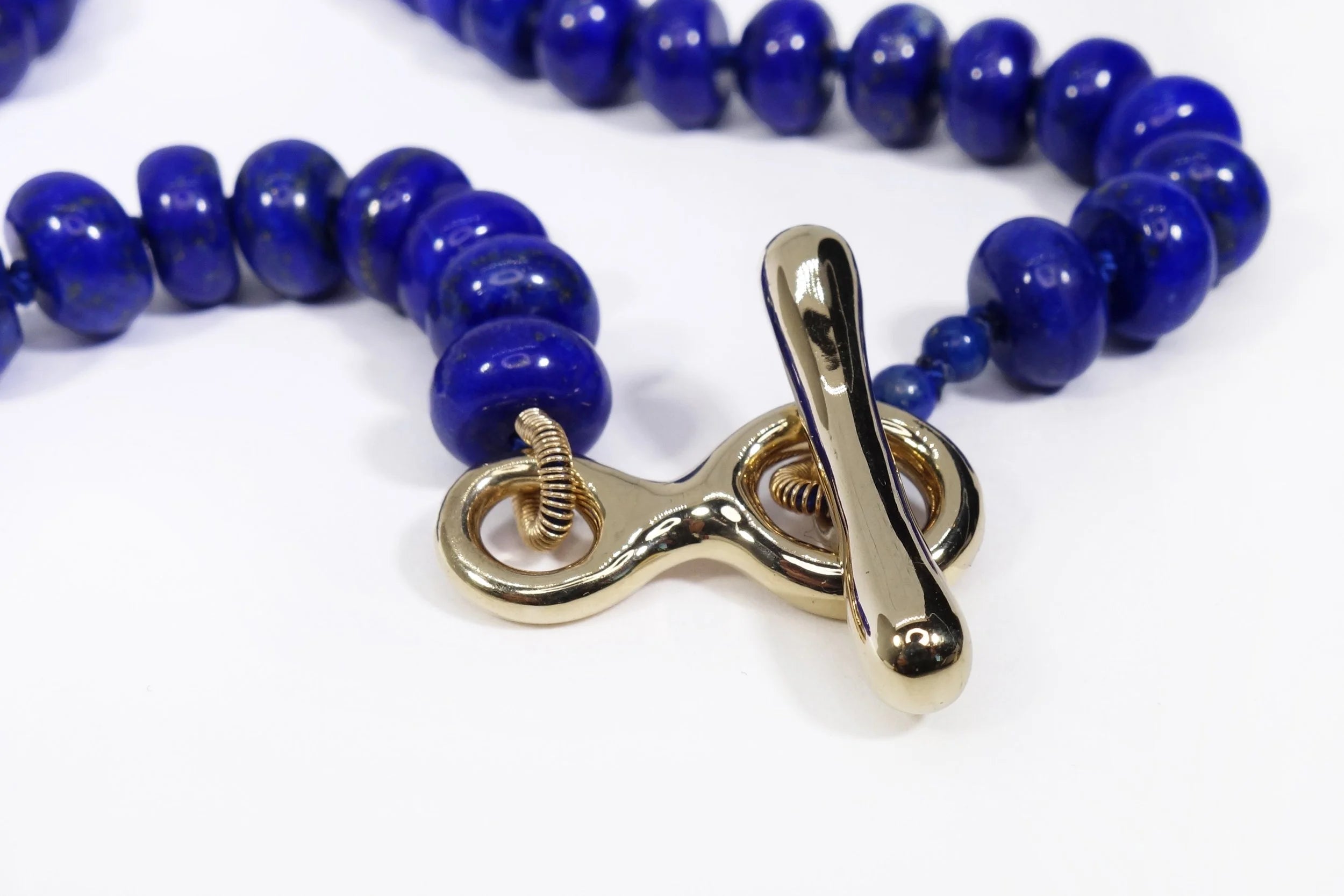 Talisman Fine Jewelry Prayer Necklace in Lapis in Lapis Lazuli & 14k Recycled Gold