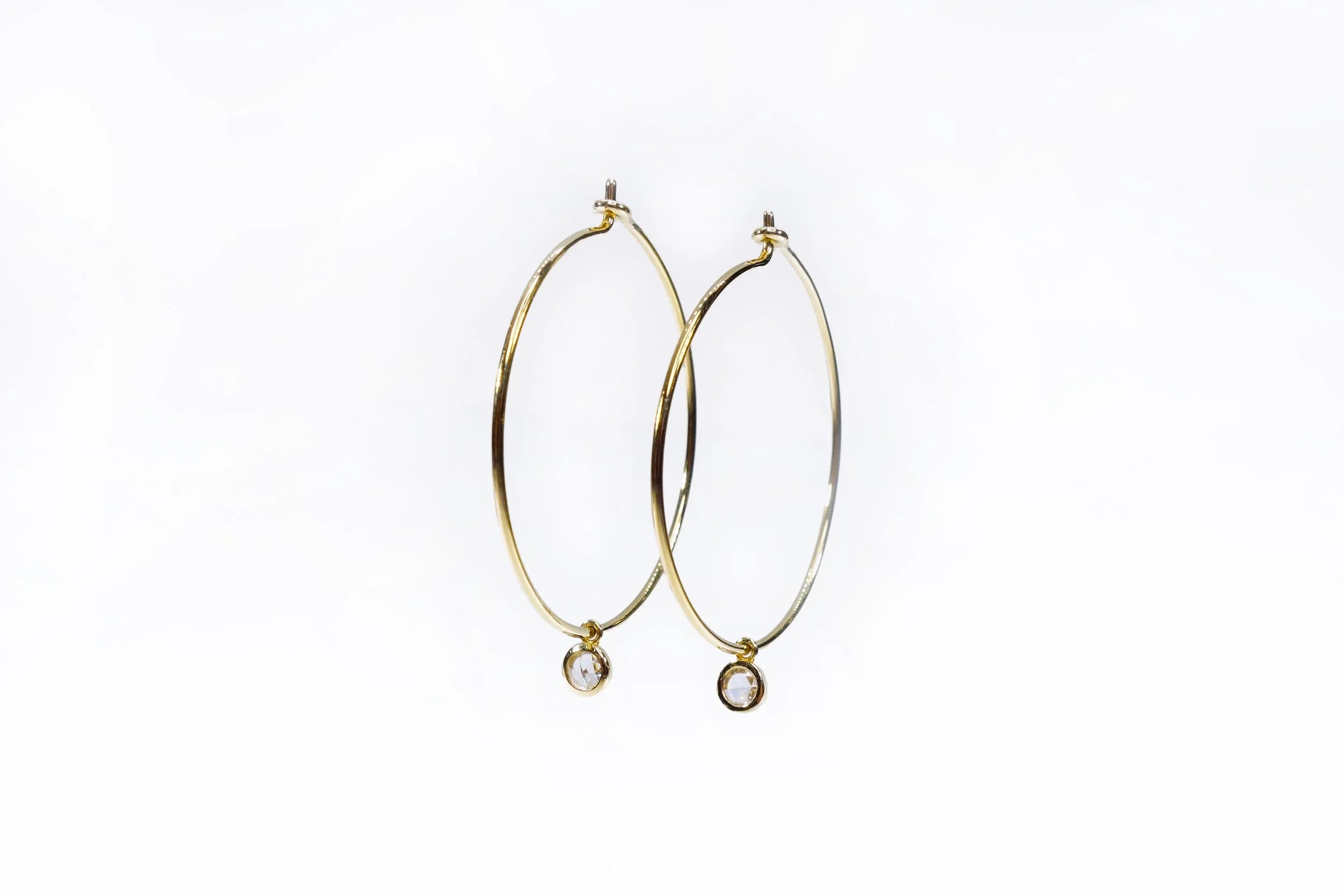 Talisman Fine Jewelry XL Infinite Hoops with Rose Cut Diamonds in Diamond & 14k Recycled Gold
