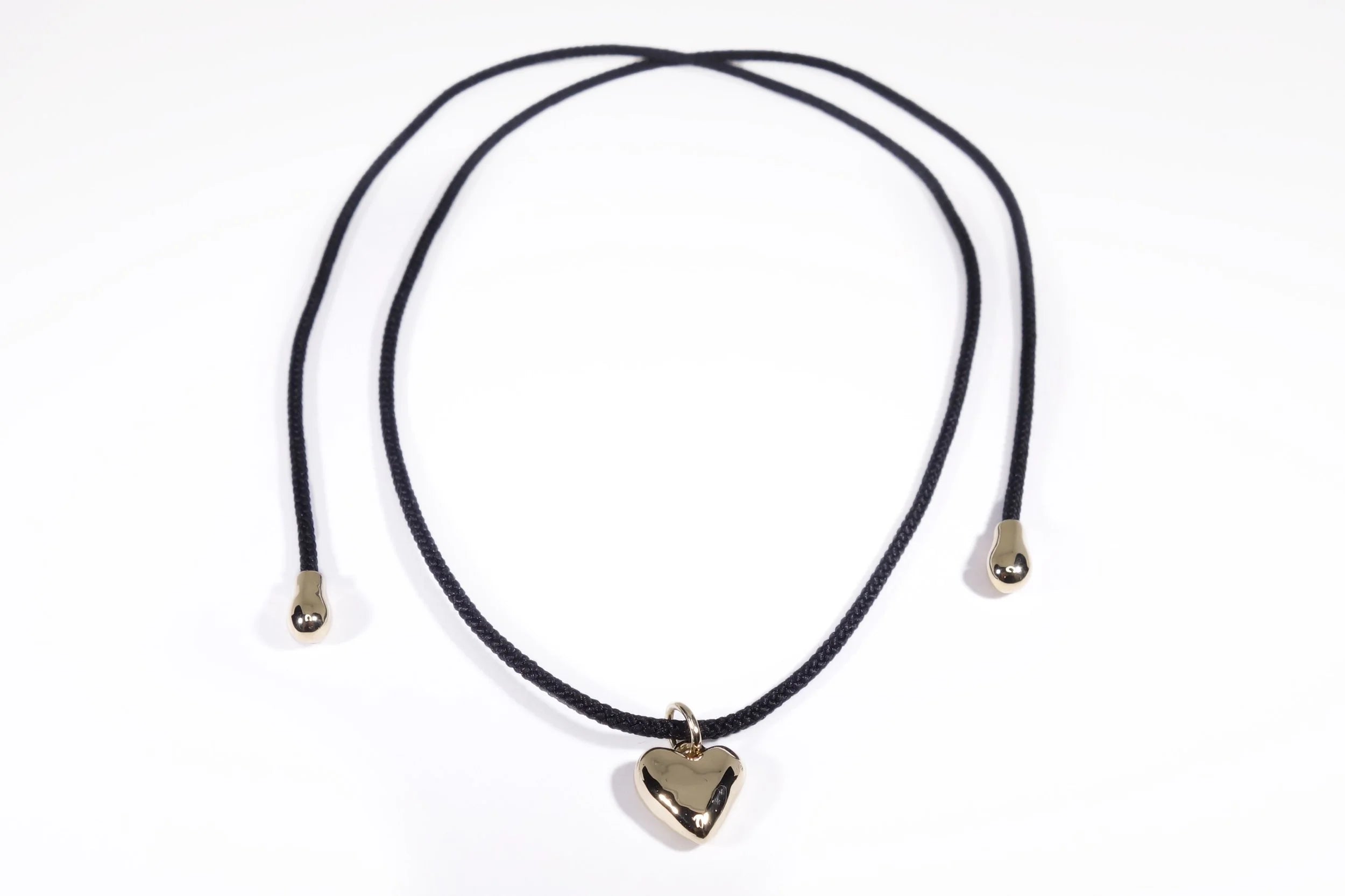 Talisman Fine Jewelry Zoe's Heart Necklace on Silk Cord in 14k Recycled Gold