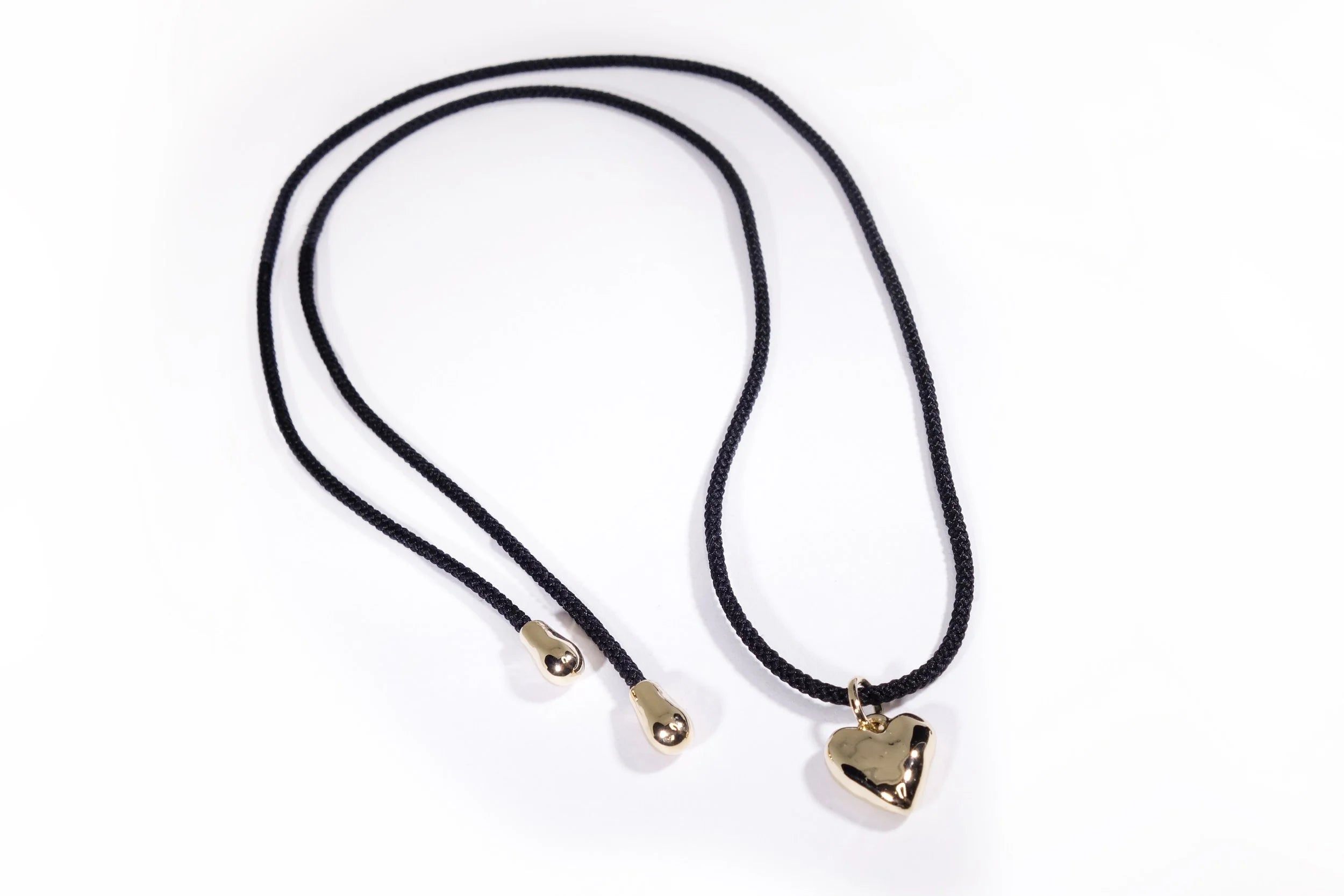 Talisman Fine Jewelry Zoe's Heart Necklace on Silk Cord in Silk & 14k Recycled Gold