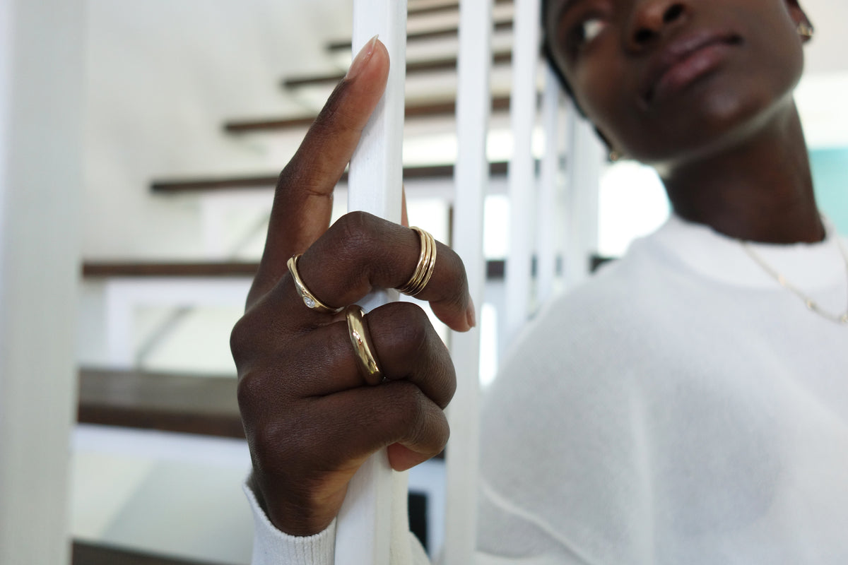 talisman fine jewelry fall 2026 constellation ring with 14k gold and mismatched natural diamonds
