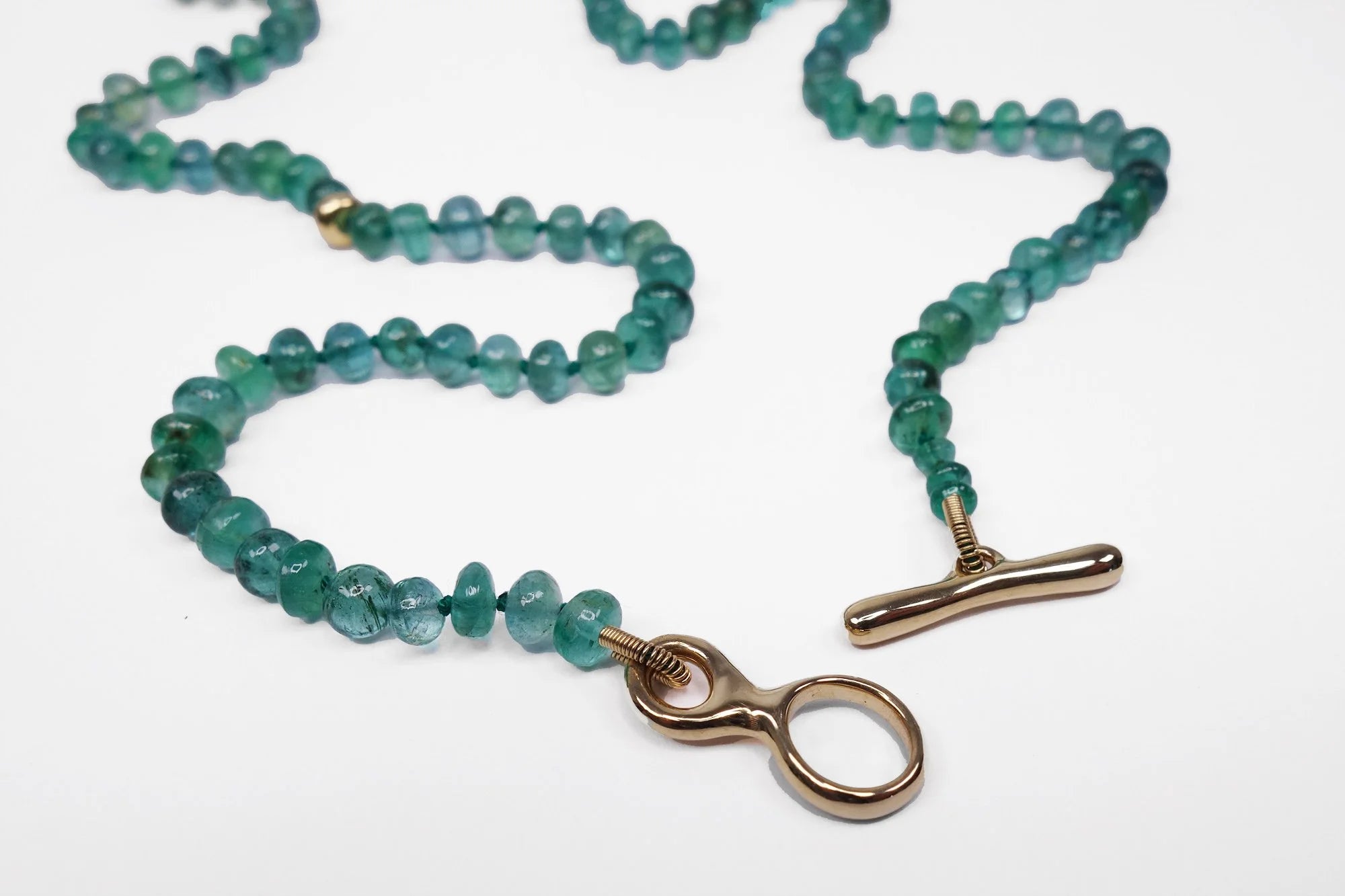 Talisman Fine Jewelry Prayer Necklace in Emerald in Emerald & 14k Recycled Gold