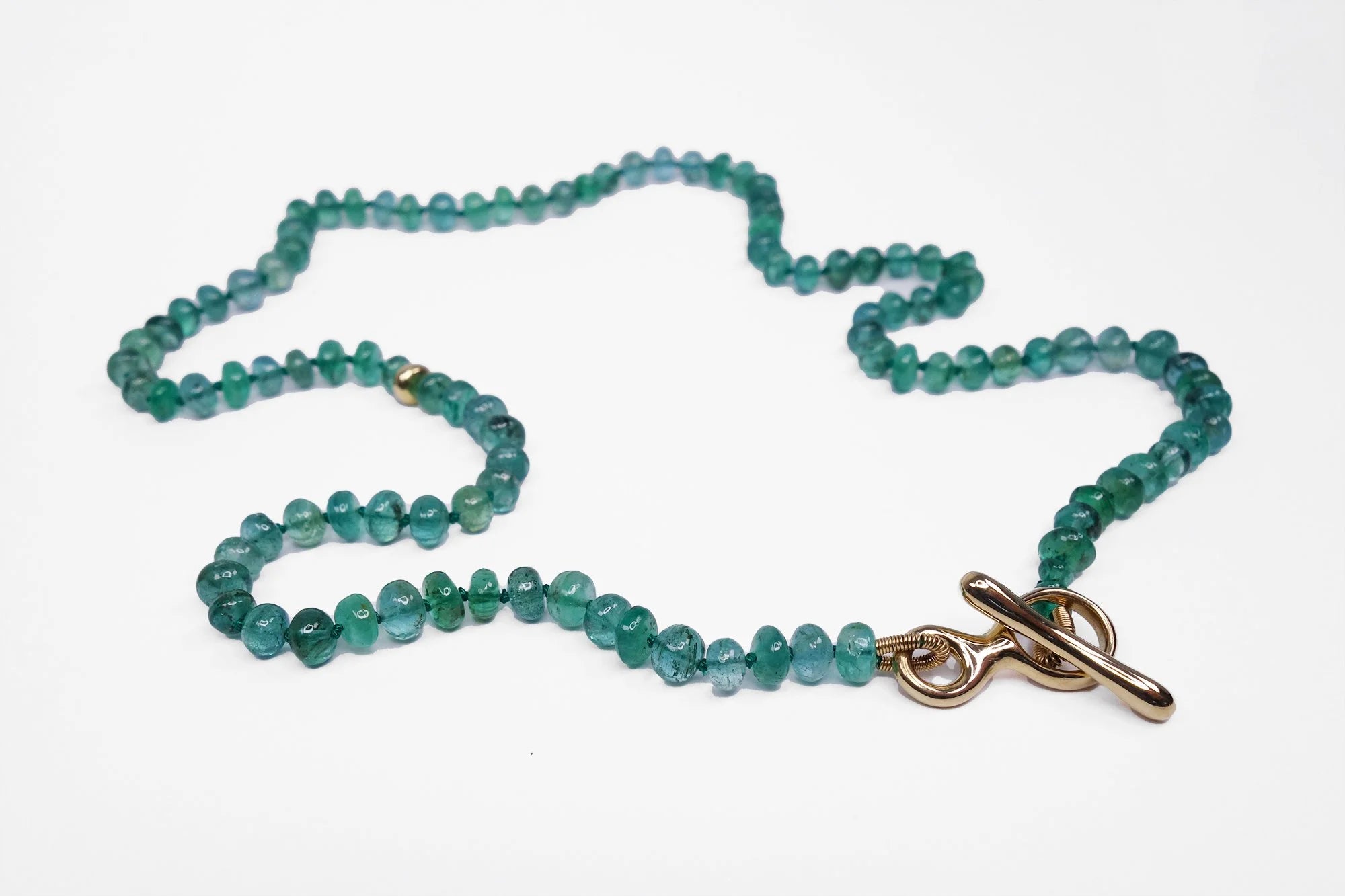 Talisman Fine Jewelry Prayer Necklace in Emerald in Emerald & 14k Recycled Gold