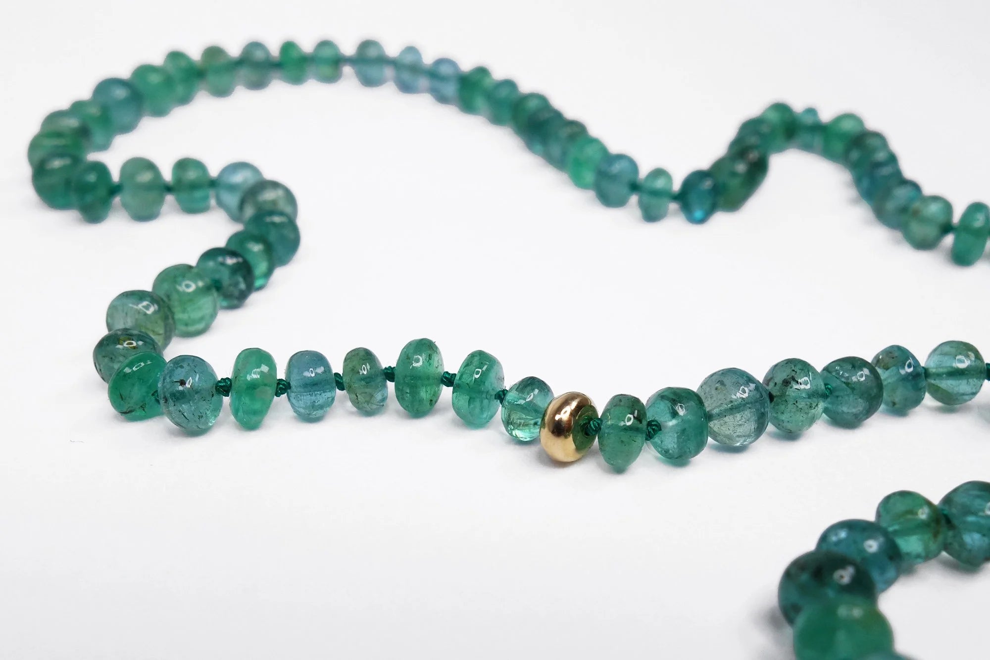 Talisman Fine Jewelry Prayer Necklace in Emerald in Emerald & 14k Recycled Gold
