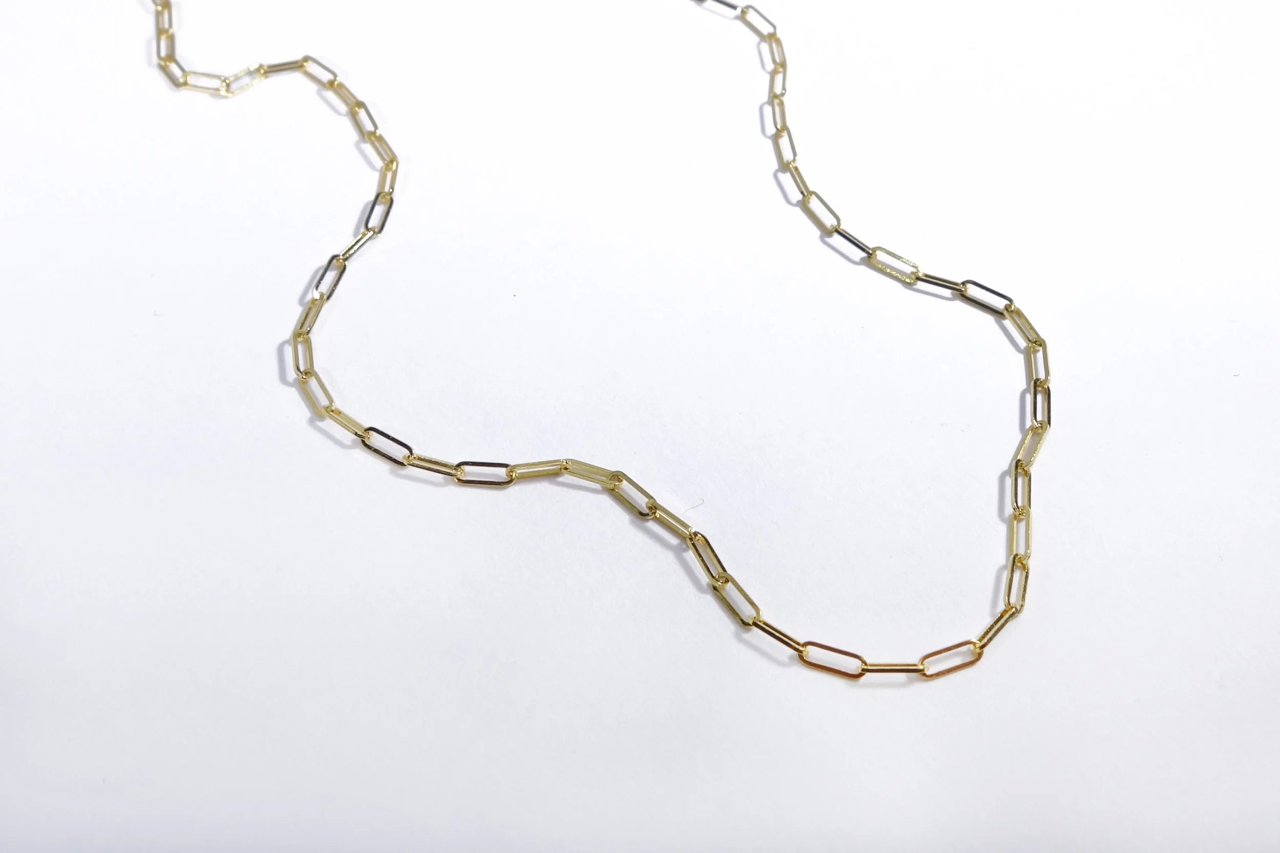 Talisman Fine Jewelry Skinny Linked Gold Paperclip Chain in 14k Gold