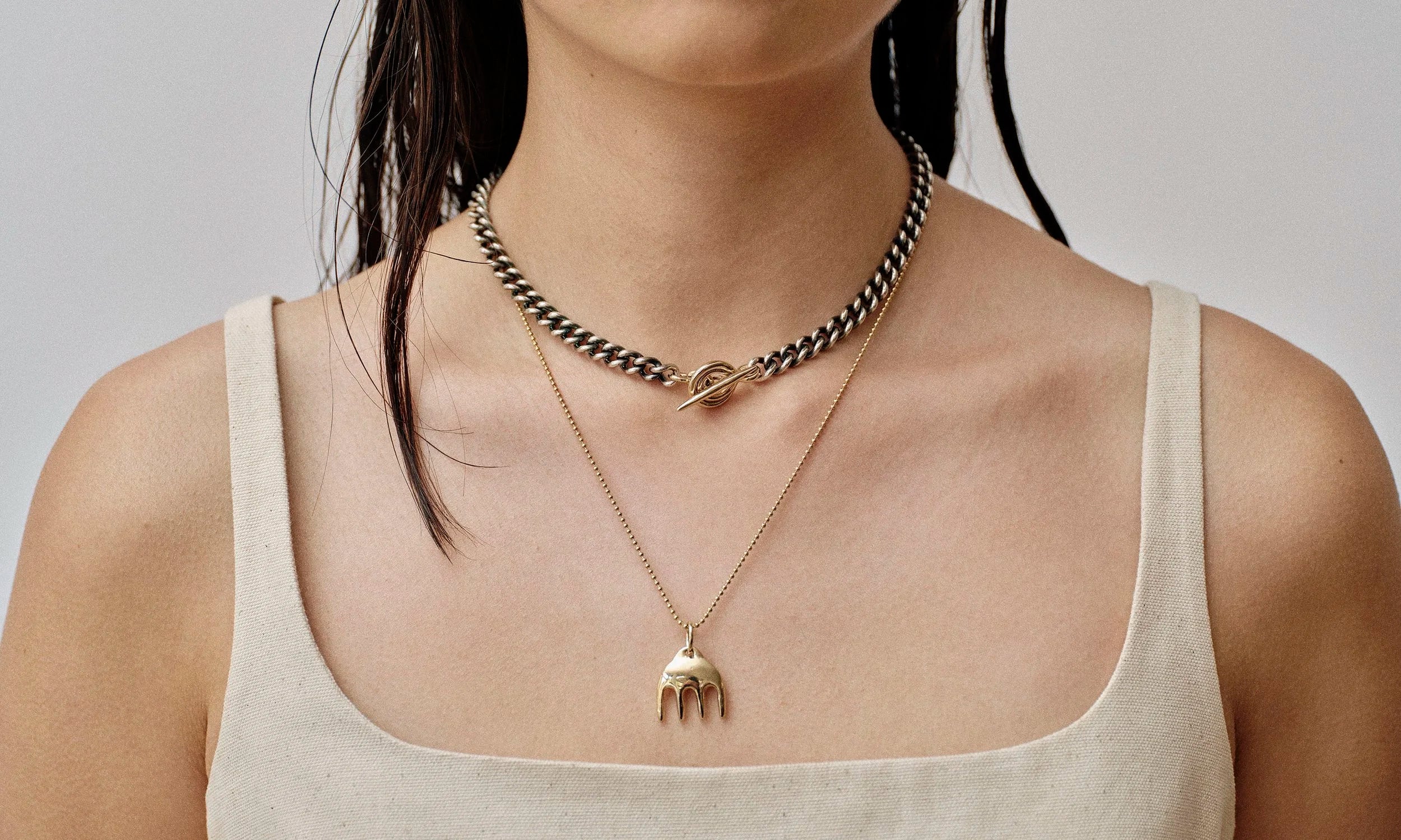 Talisman Fine Jewelry Ariel's Comb Necklace in 14k Recycled Gold