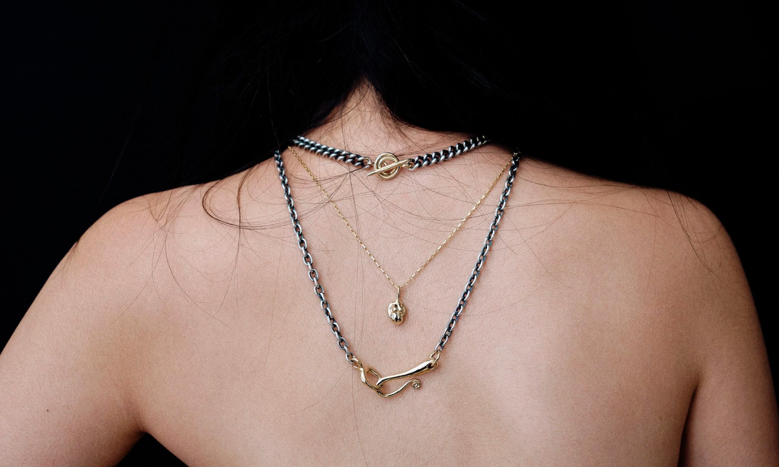 Talisman Fine Jewelry Duality Necklace in Sterling Silver & 14k Recycled Gold
